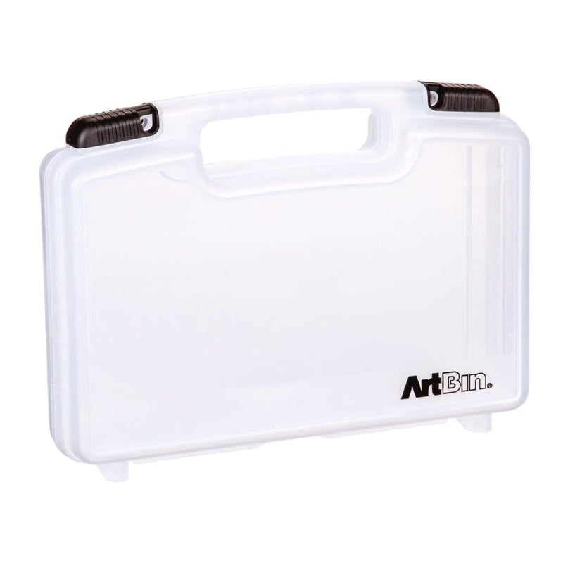 ArtBin 6977AB 12 inch Quick View Deep Base Carrying Case, Portable Art & Craft Organizer with Handle, [1] Plastic Storage Case, Translucent - Image 3